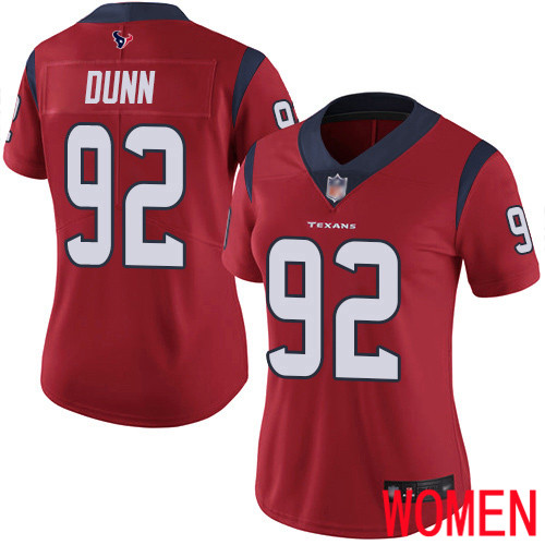 Houston Texans Limited Red Women Brandon Dunn Alternate Jersey NFL Football #92 Vapor Untouchable